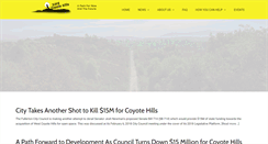 Desktop Screenshot of coyotehills.org